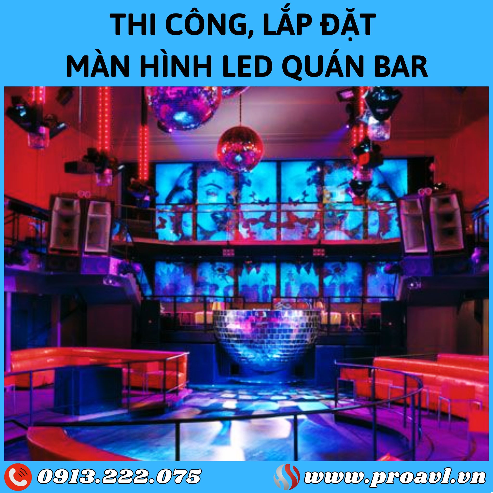 Construction of professional Bar LED screens