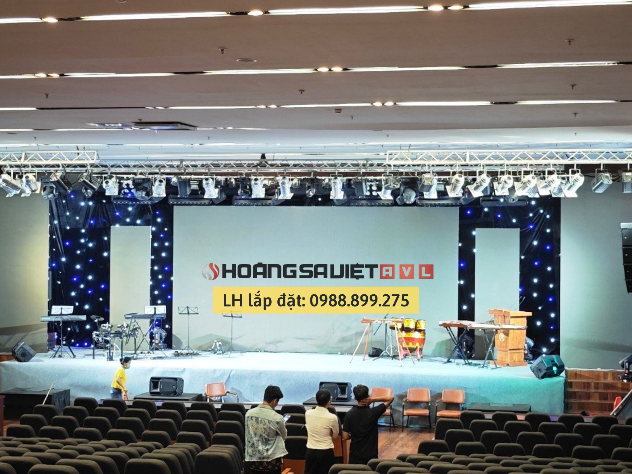 Construction and Installation of Sound - Lighting, LED screens in Hanoi