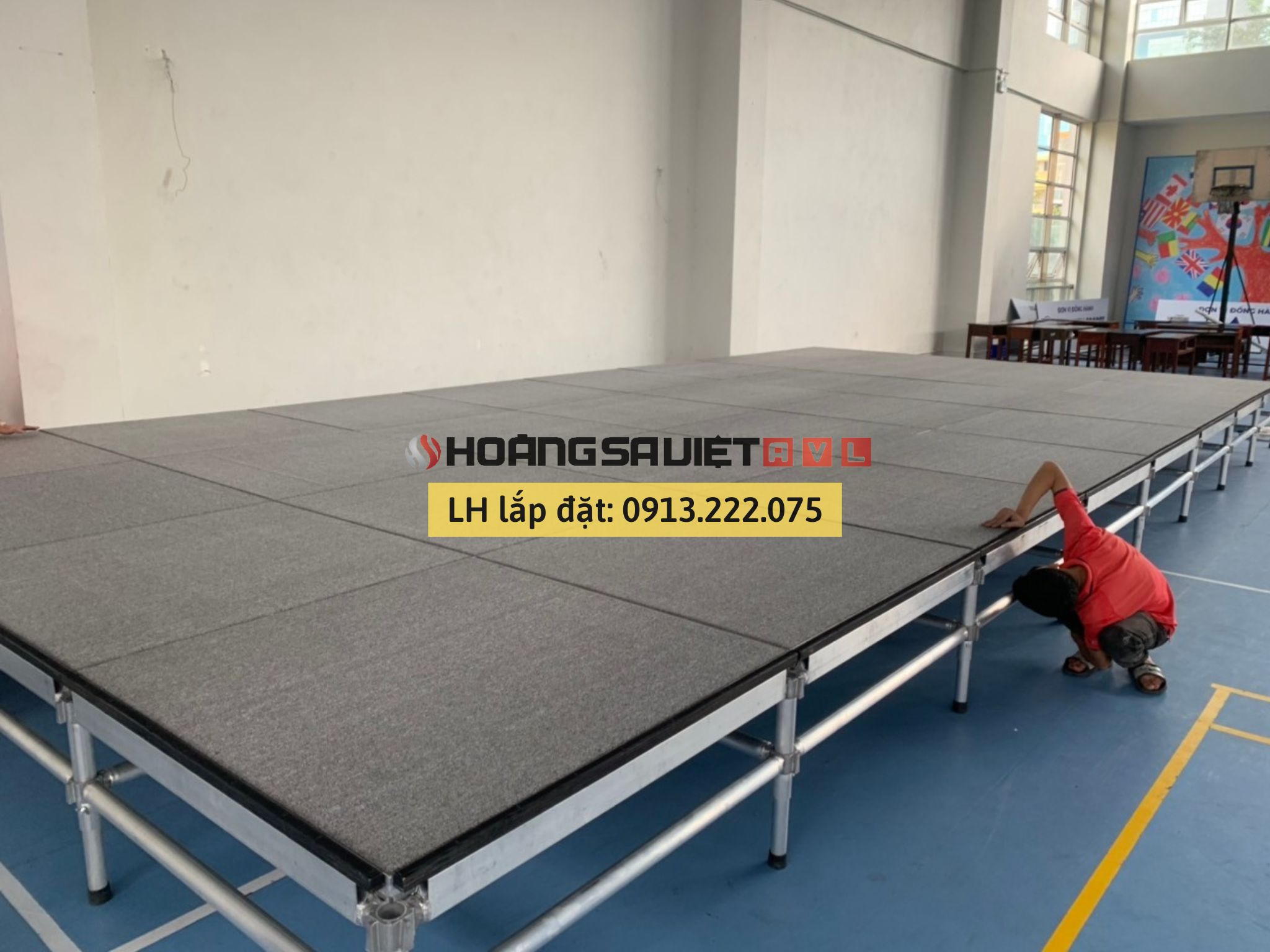 Construction of mobile assembly stage at HSV ProAVL