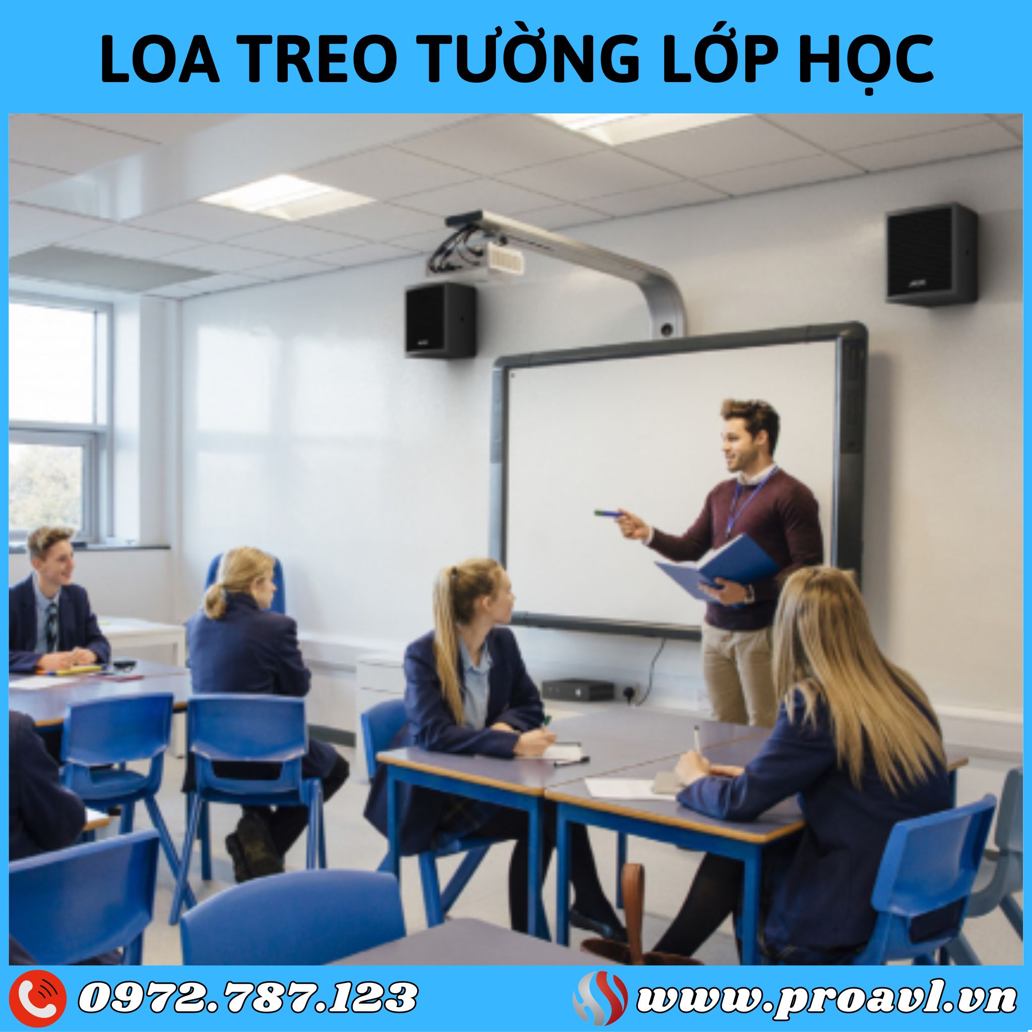 Wall-mounted speakers for the classroom