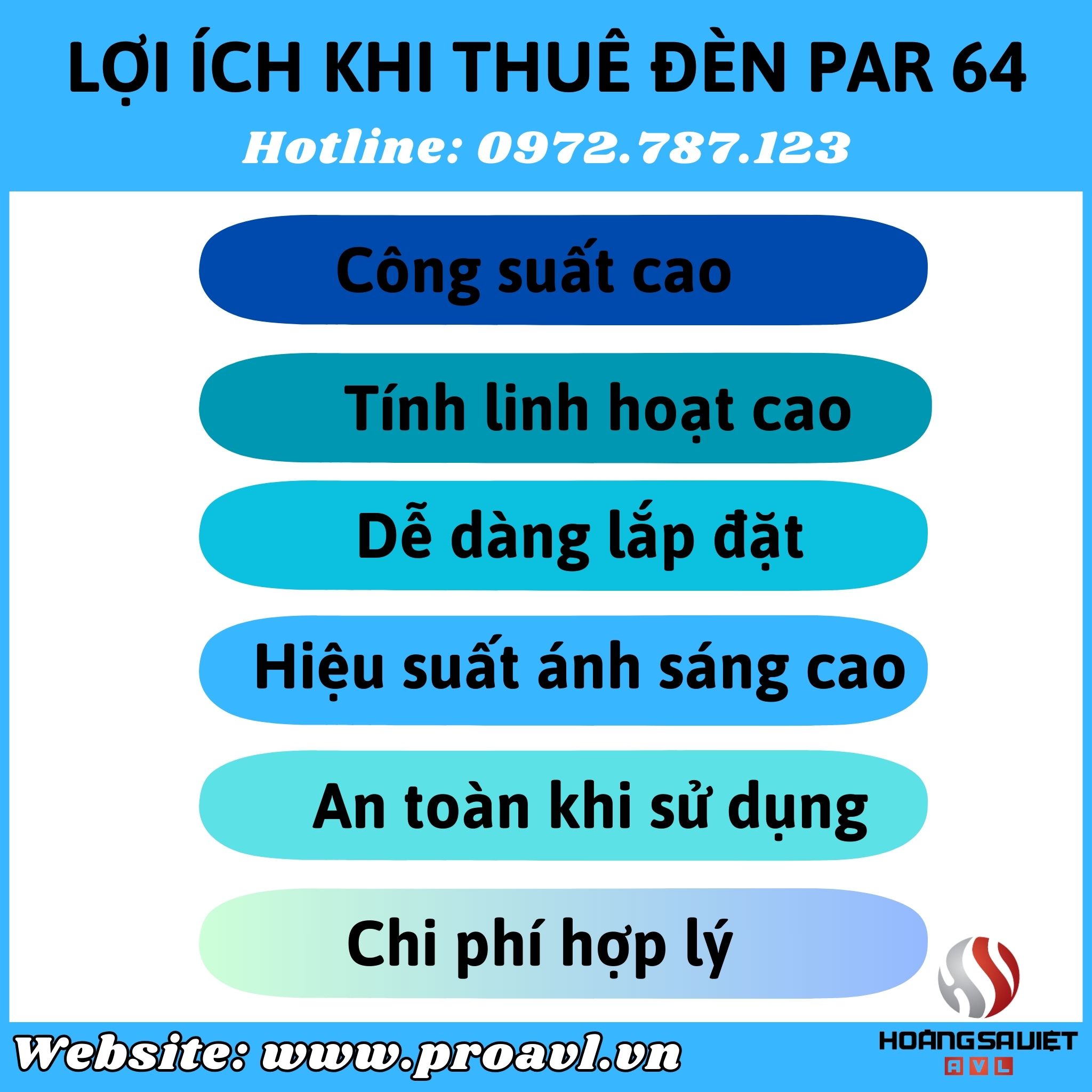 Cho thuê đèn Par 64 Halogen giá tốt tại Hà Nội