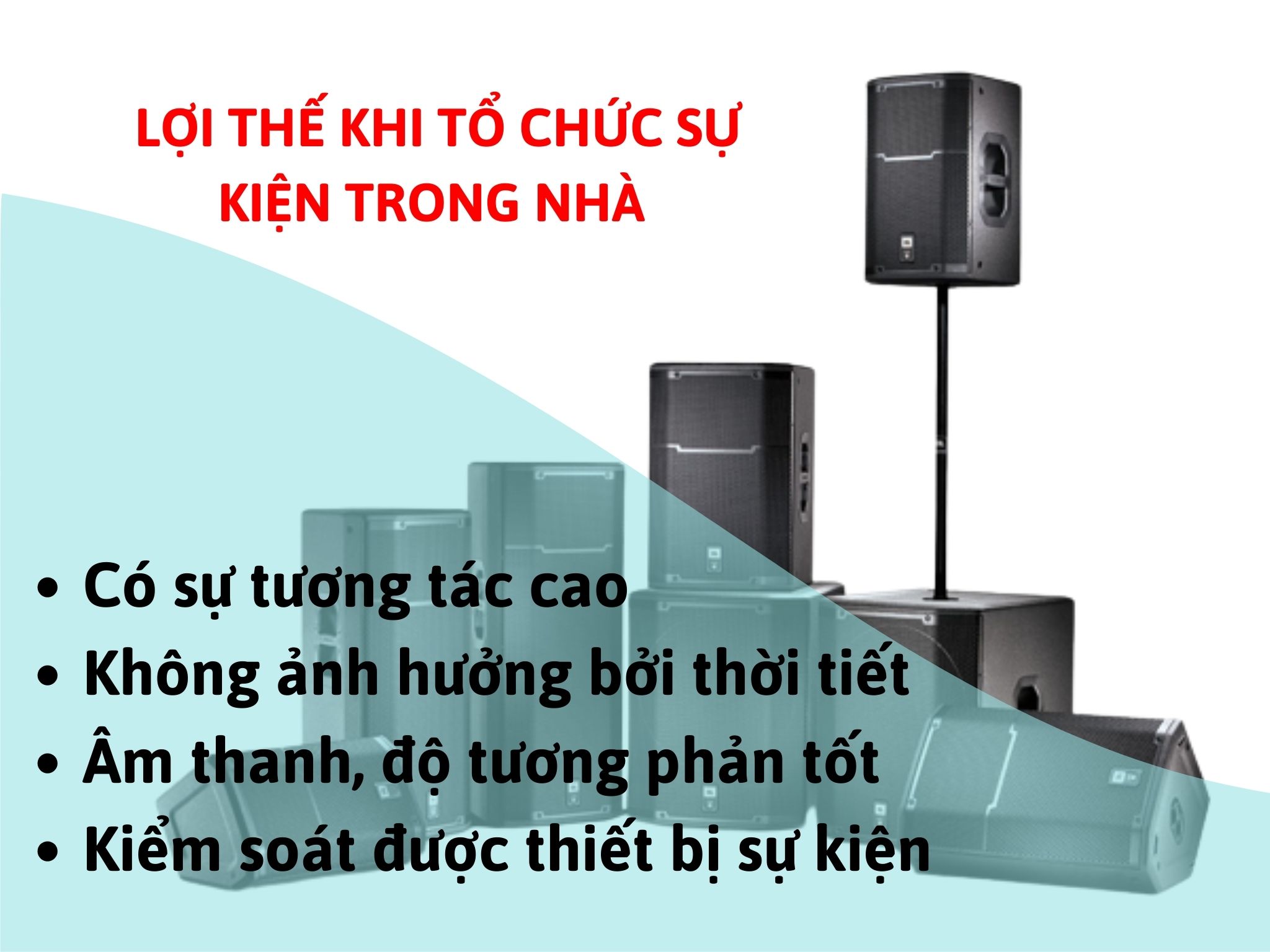 Advantages when organizing indoor events (halls)