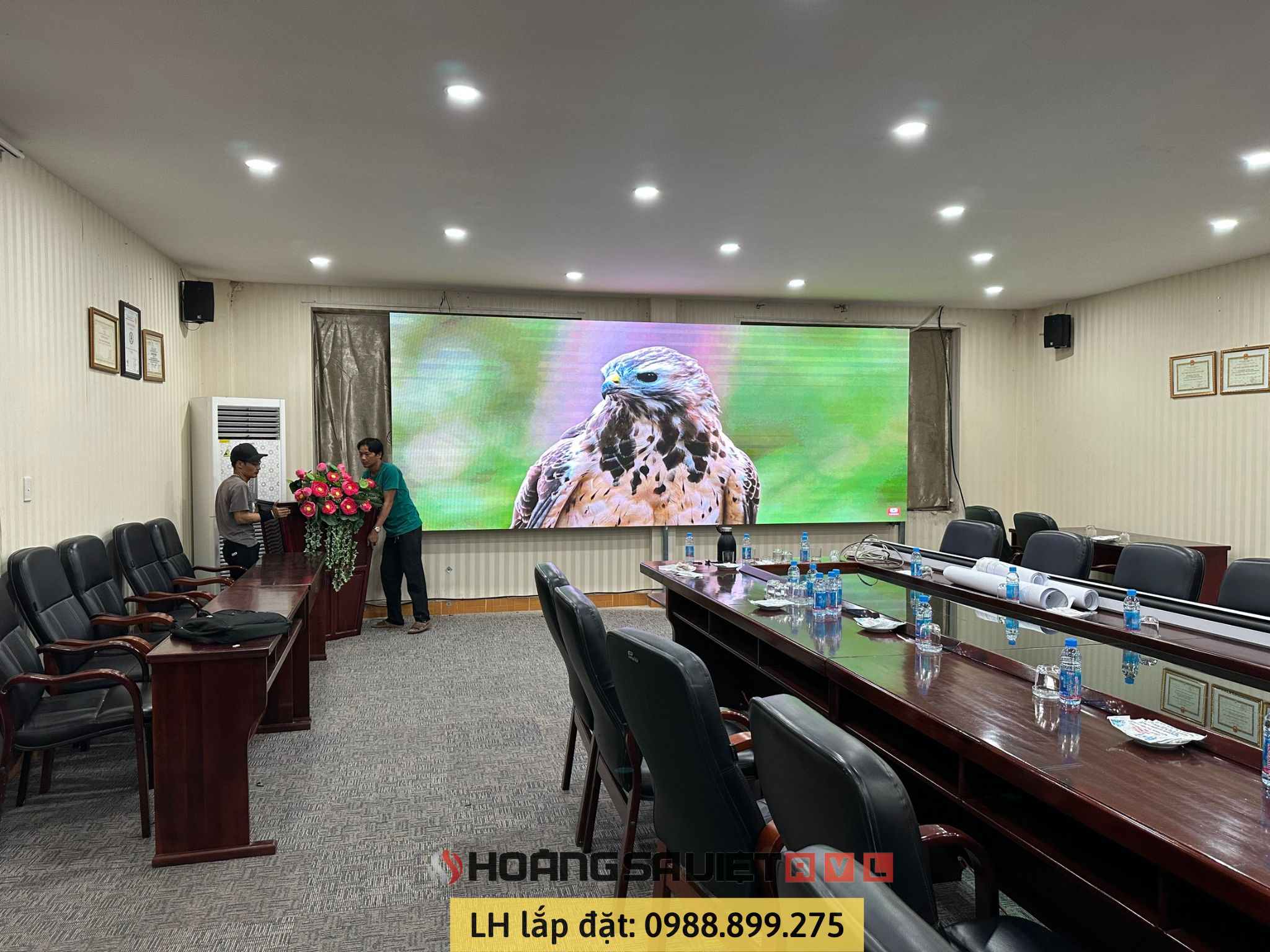 Construction of P3 LED screen in Binh Duong 