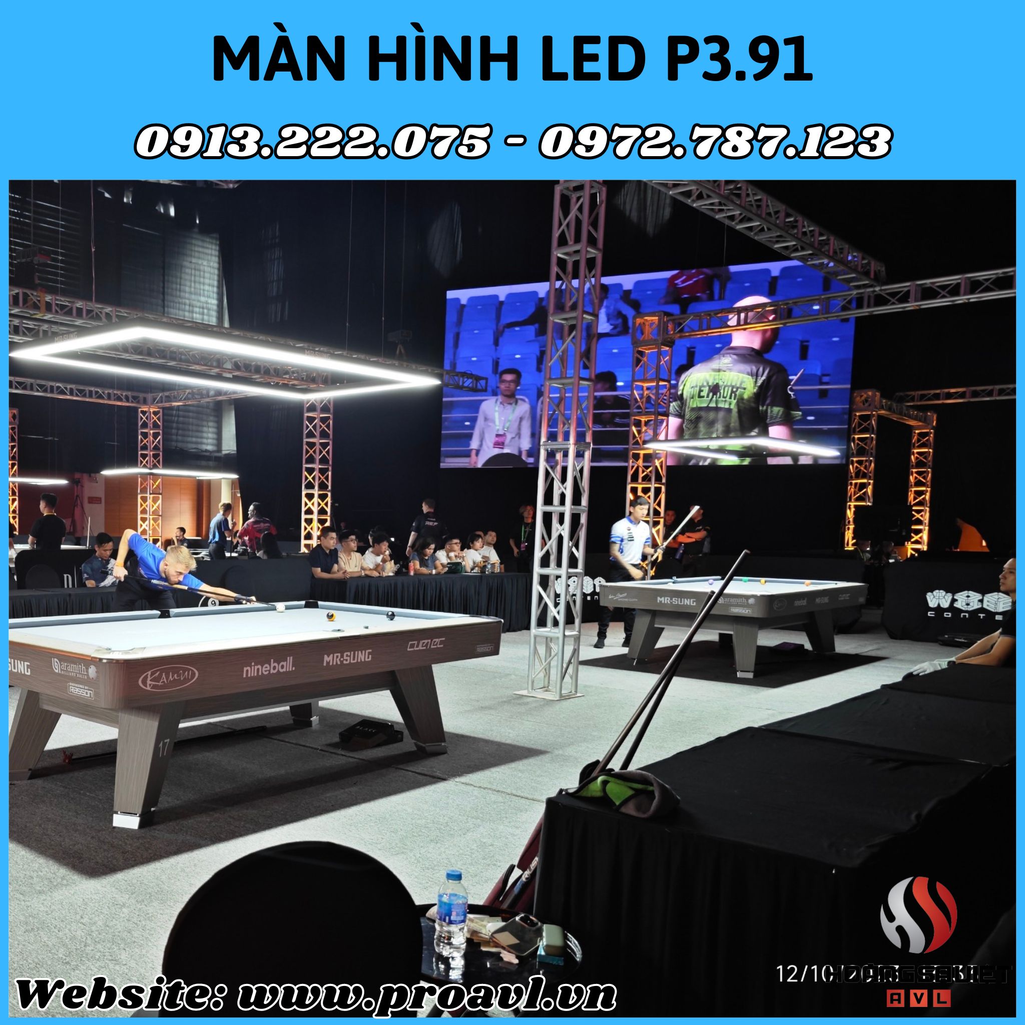 LED screen project at Billiards event