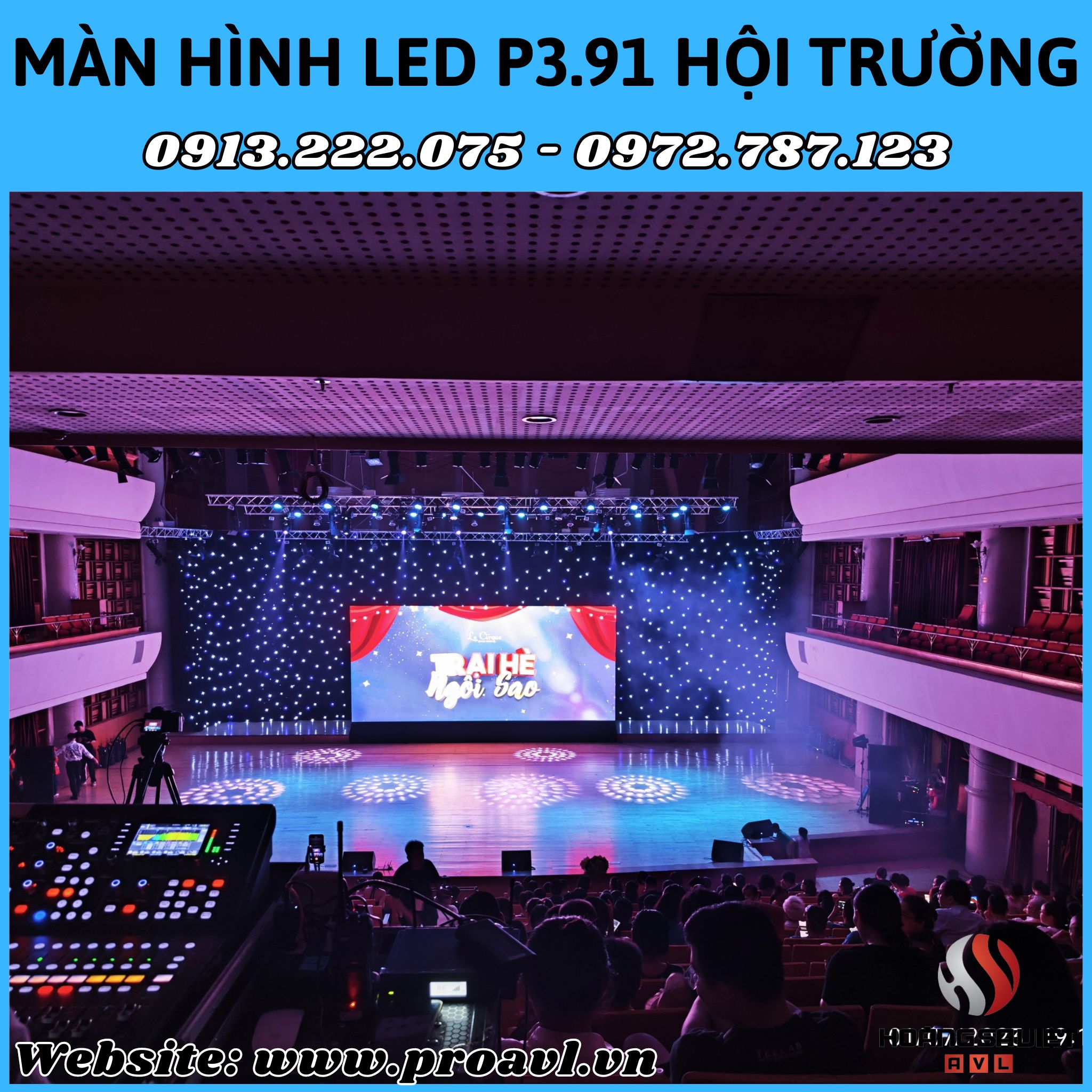 - P3.91 LED screen in the hall