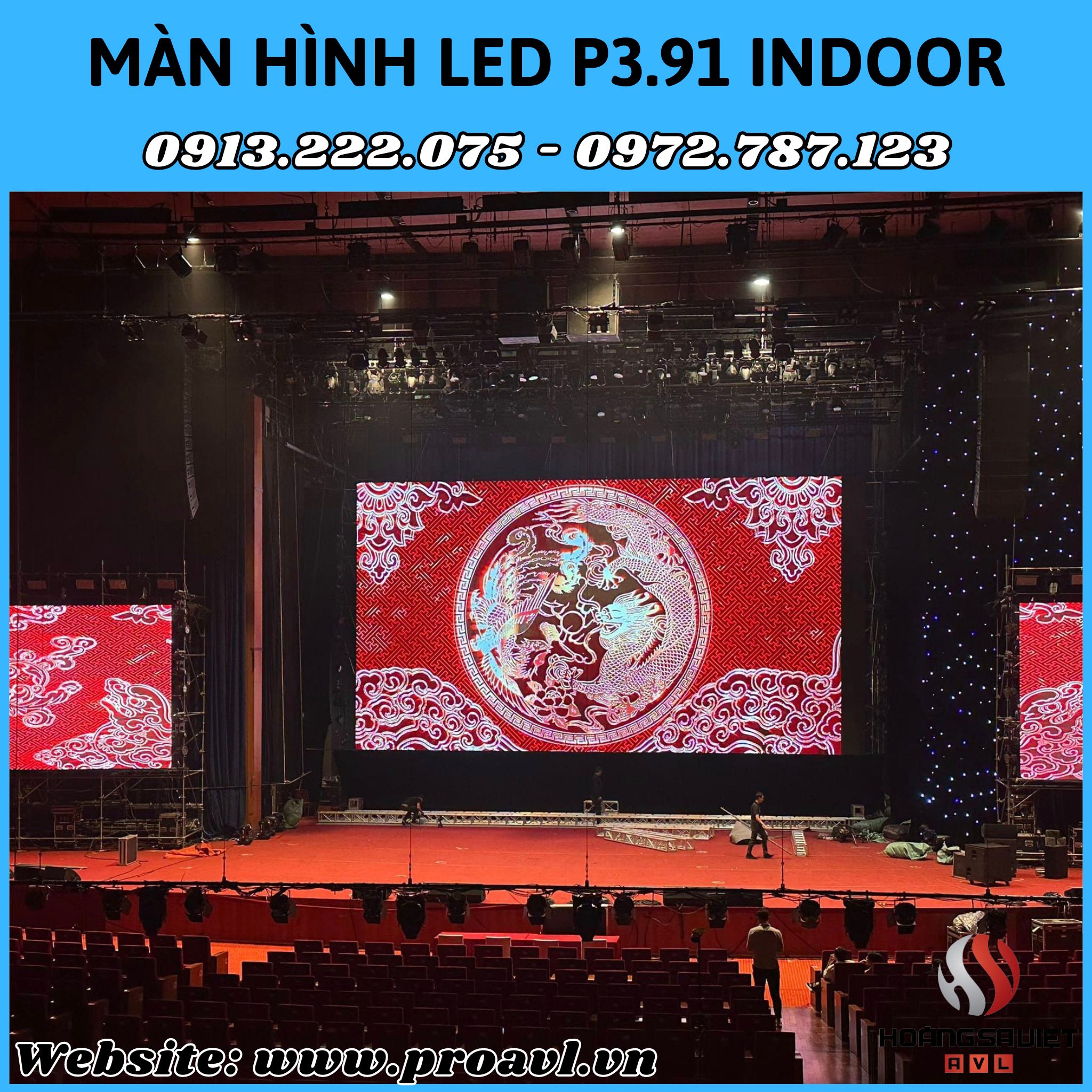 - P3.91 LED screen in the hall