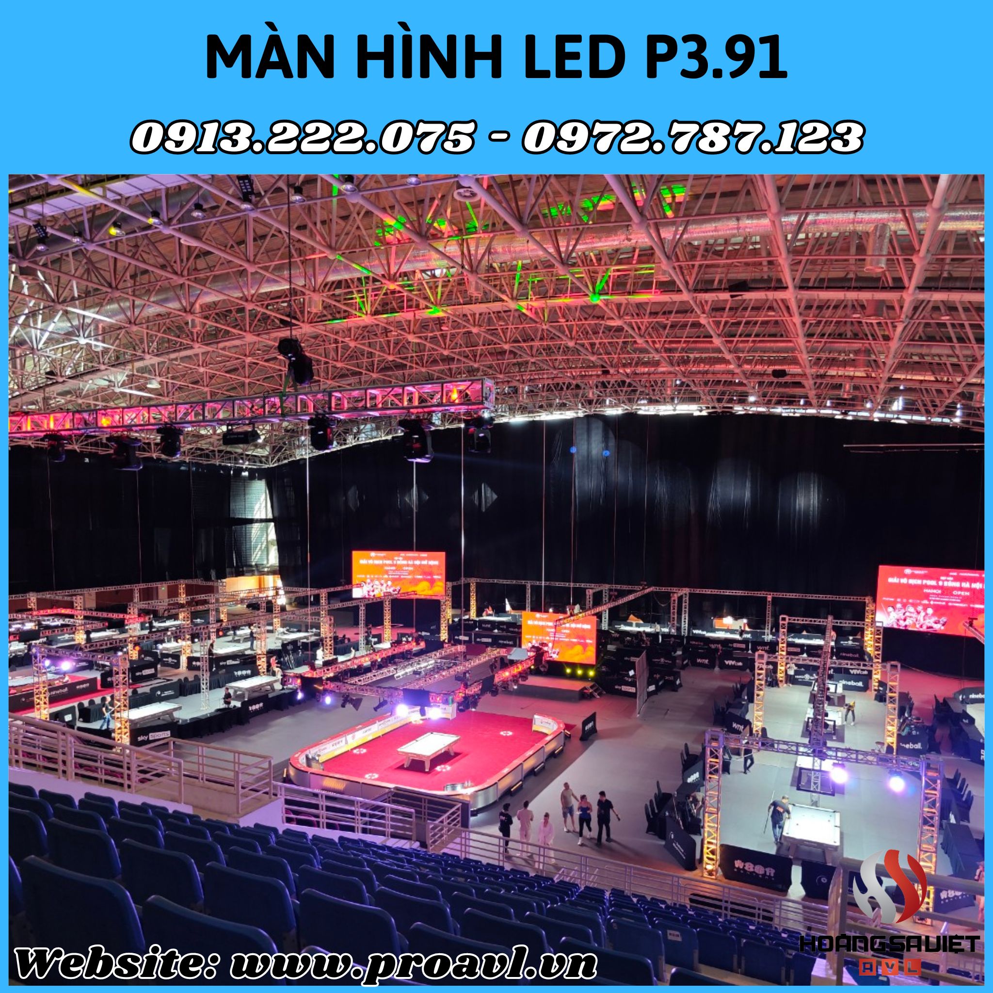 LED screen project at Billiards event