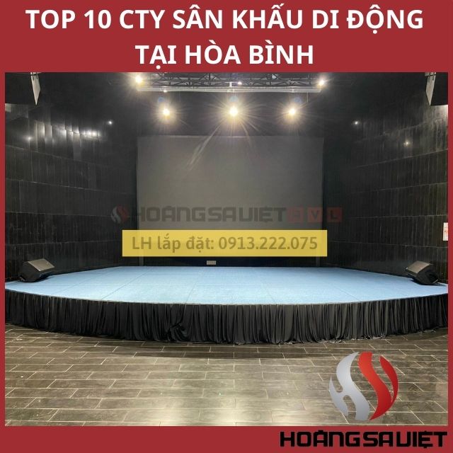 Construction and installation of event stages in Hoa Binh