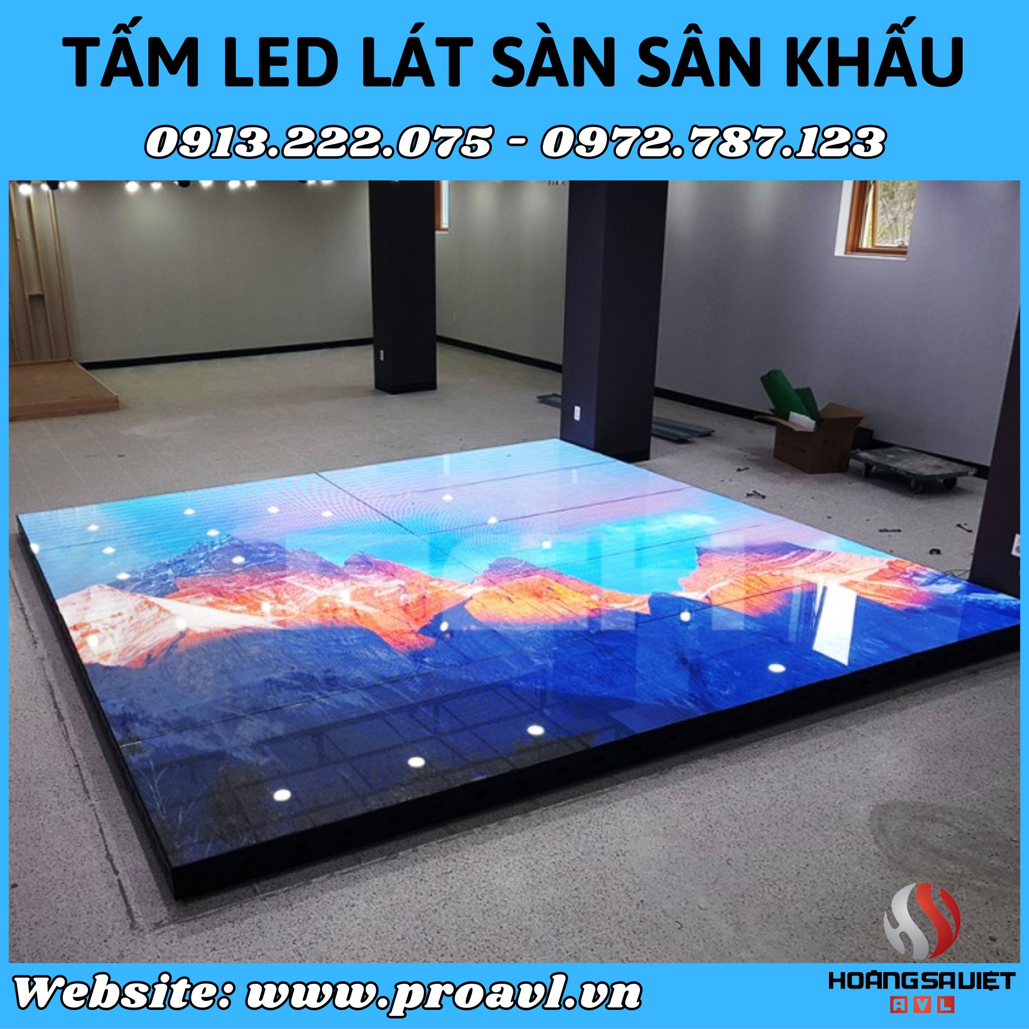 Cho thuê tấm LED lát sàn sân khấu sự kiện tại HSV ProAVL
