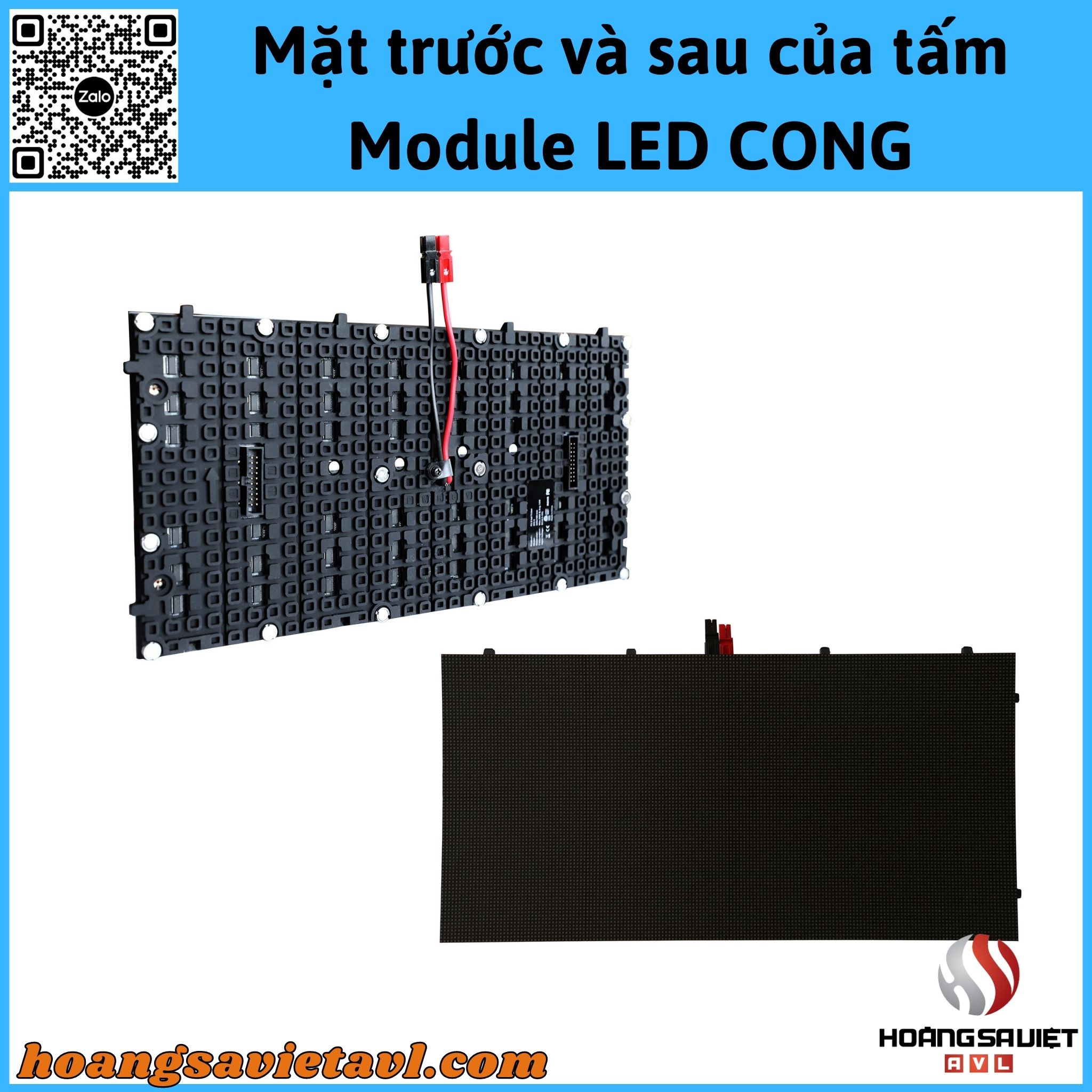 Curved LED module front and back panel