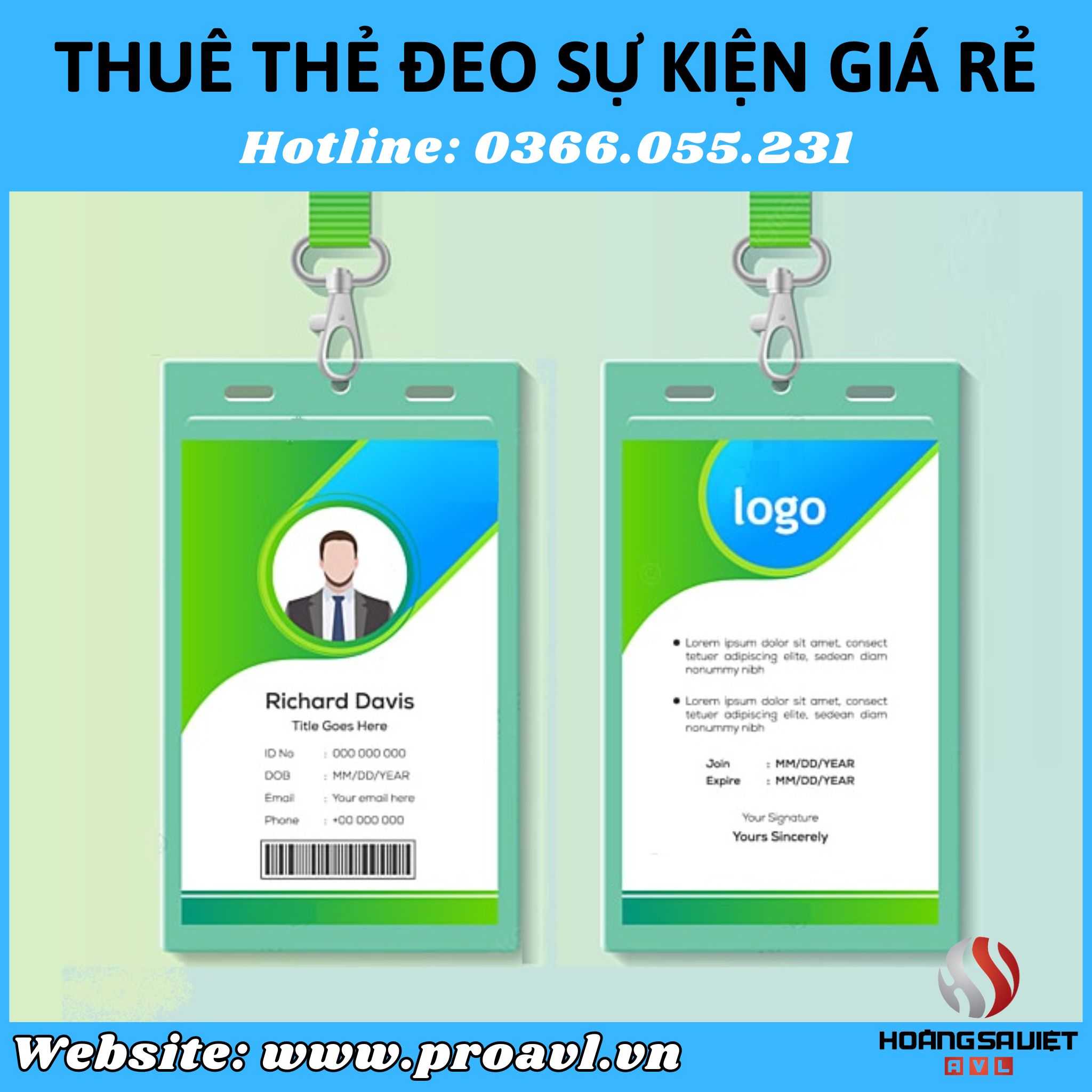 Báo giá cho thuê thẻ đeo sự kiện giá rẻ tại Hà Nội