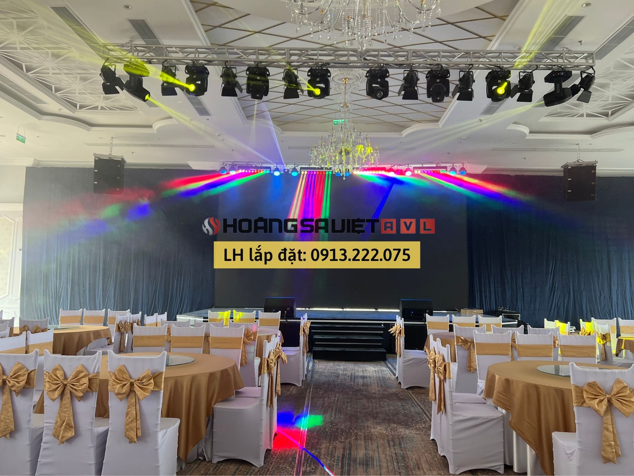 Giai đoạn 3: Hoàn thiện lắp đặt Ánh sáng hội trường tại Đà Lạt