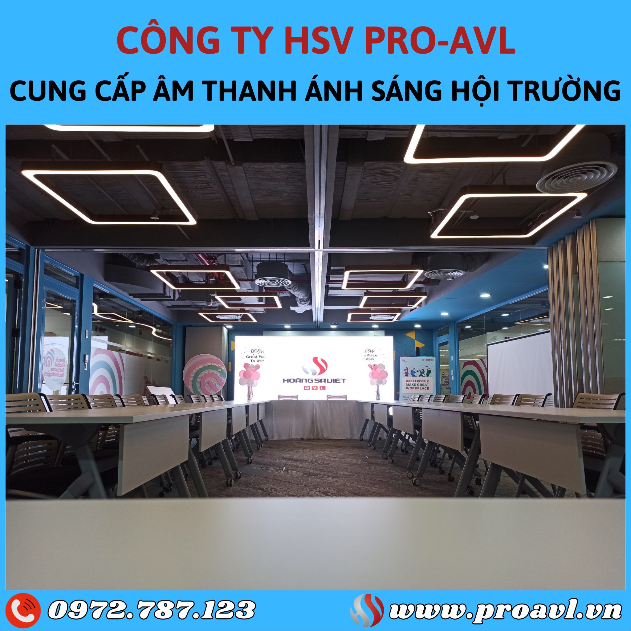 Construction of sound and lighting for the hall