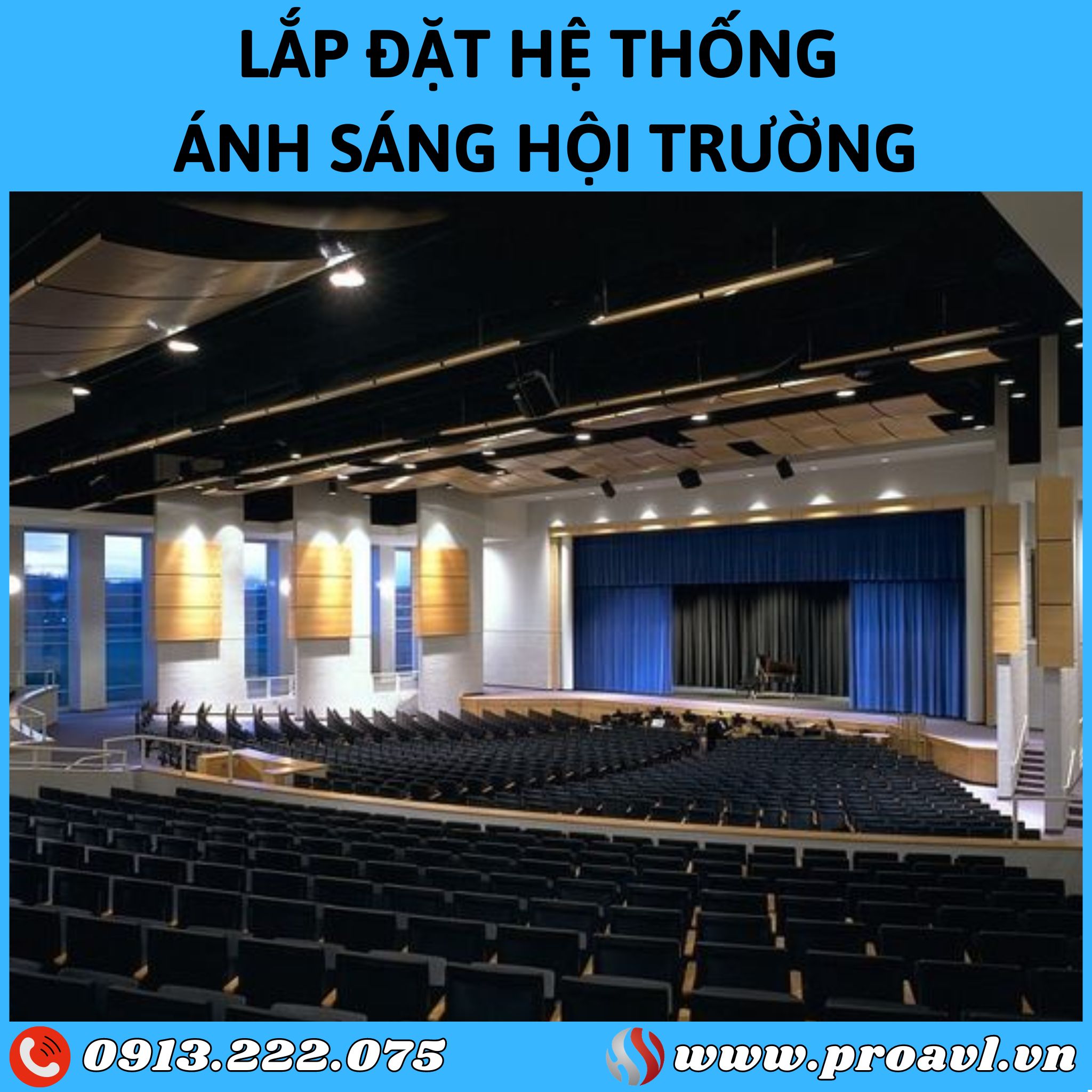 Install professional hall lighting system