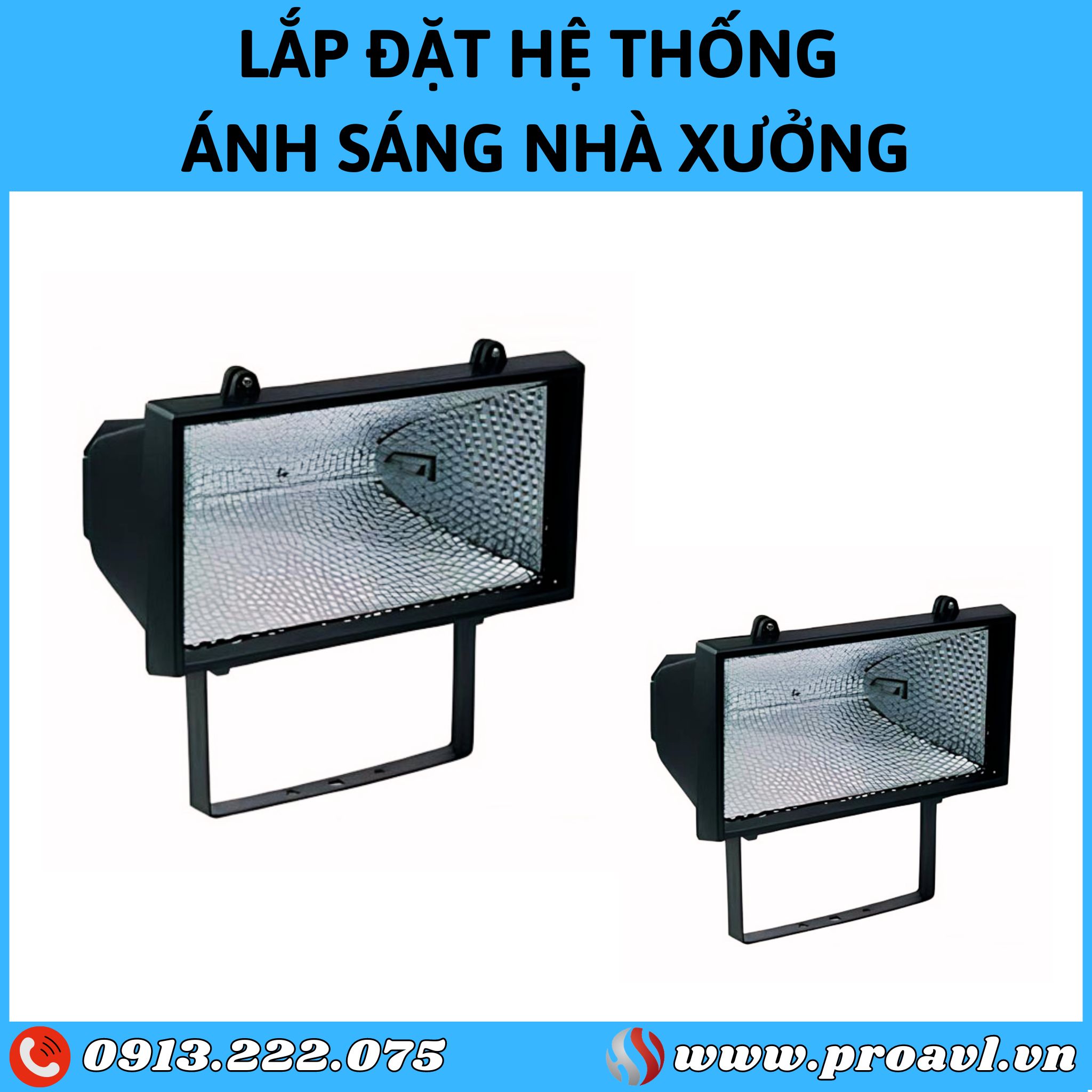 Halogen lights for factories and warehouses