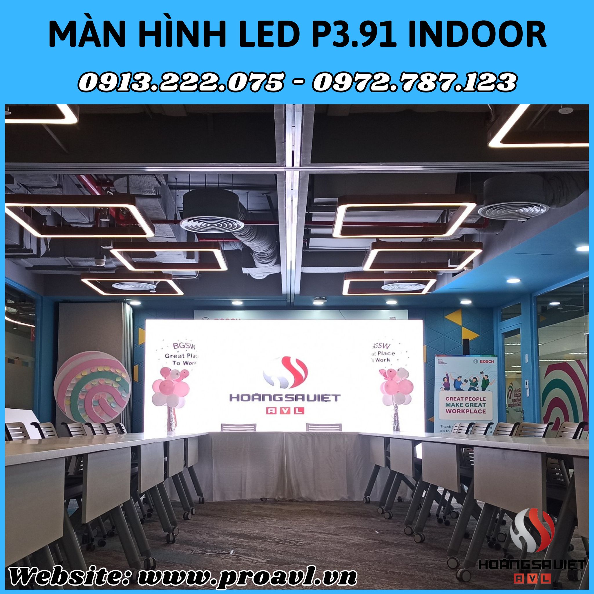 LED screen P3.91 indoor - indoors