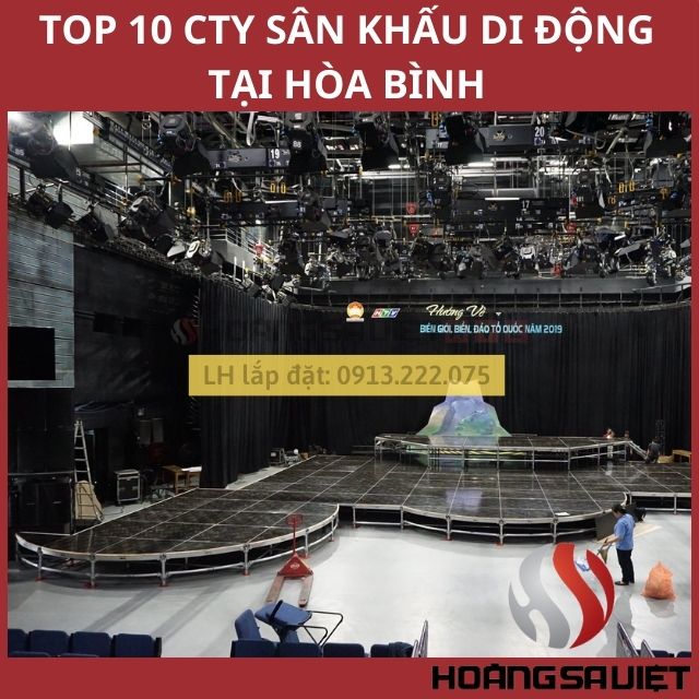 Construction and installation of event stages in Hoa Binh province