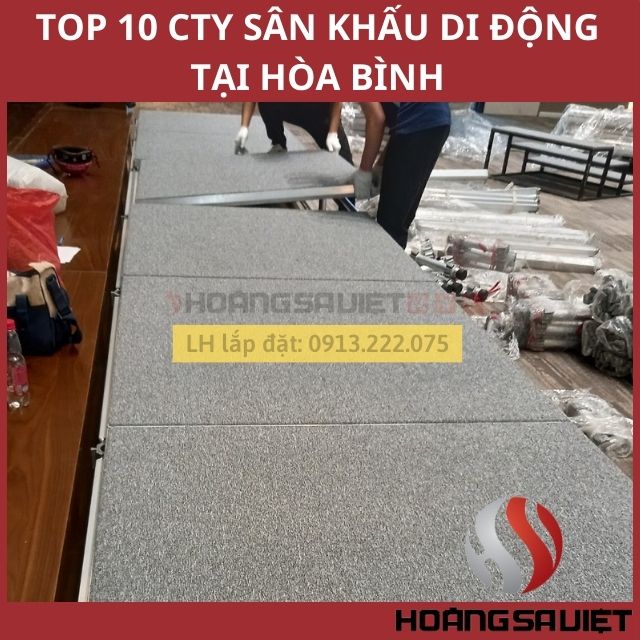 Construction and installation of stages in Hoa Binh province