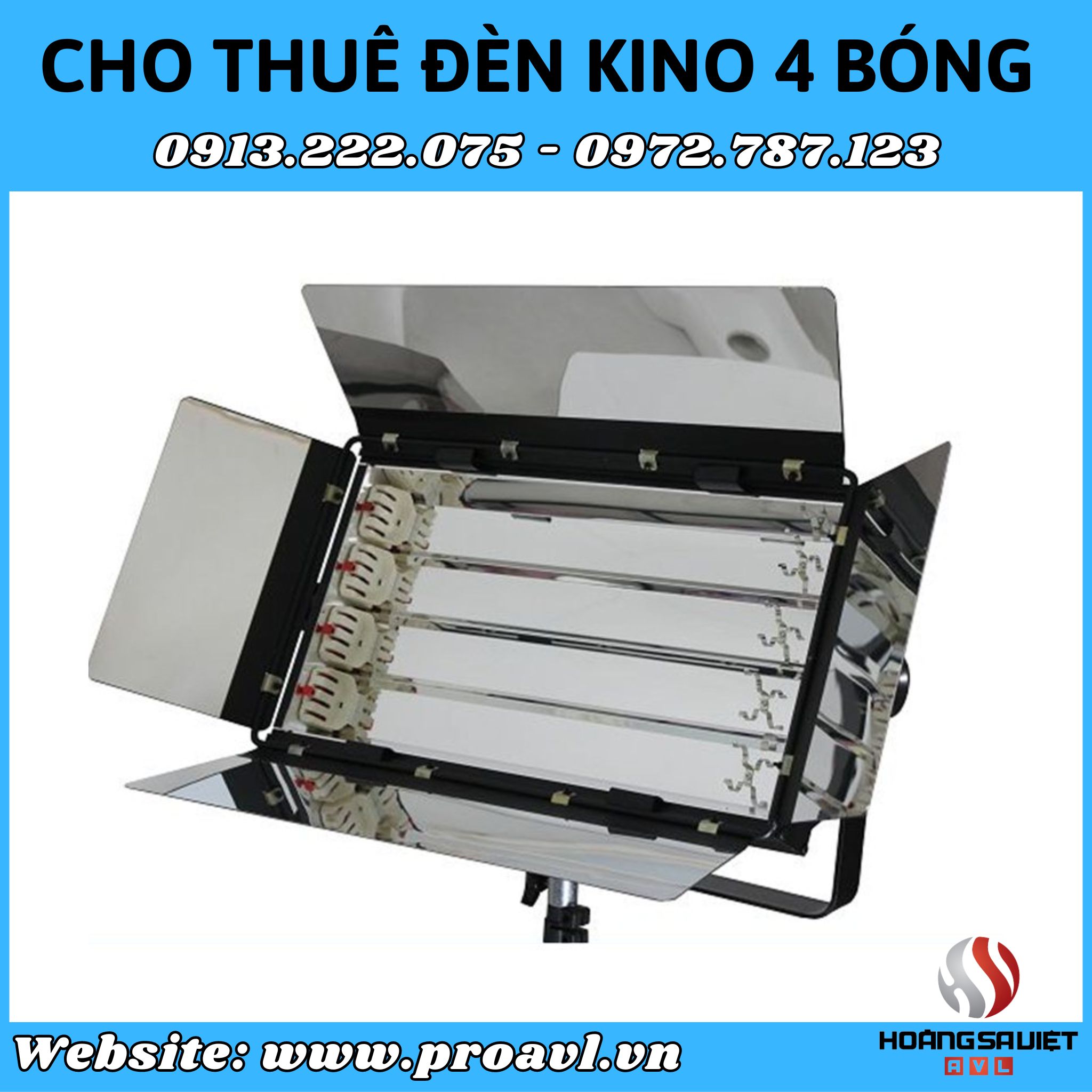 Cheap 4-bulb Kino lamp rental in Hanoi