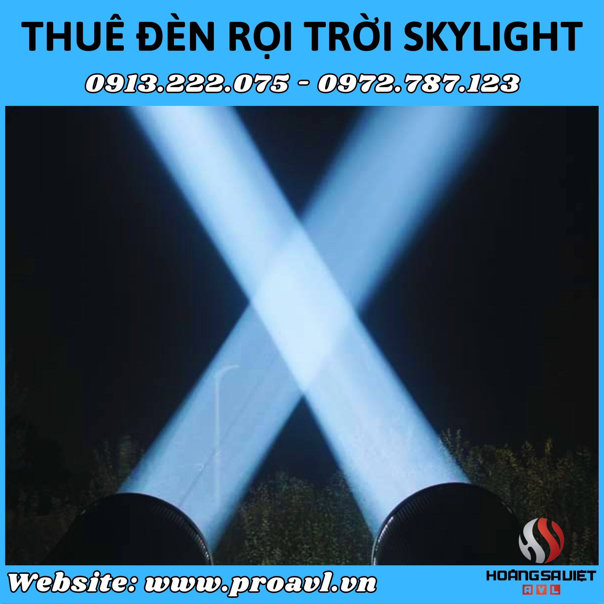 SkyLight outdoor spotlight rental at HSV ProAVL