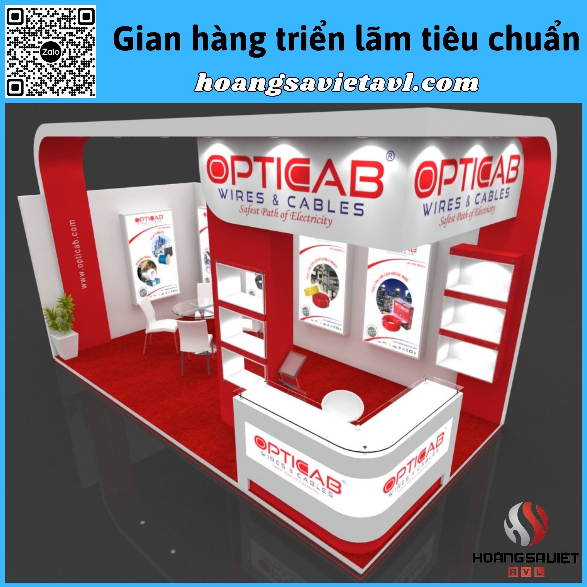 Exhibition booth - Main color according to customer's request