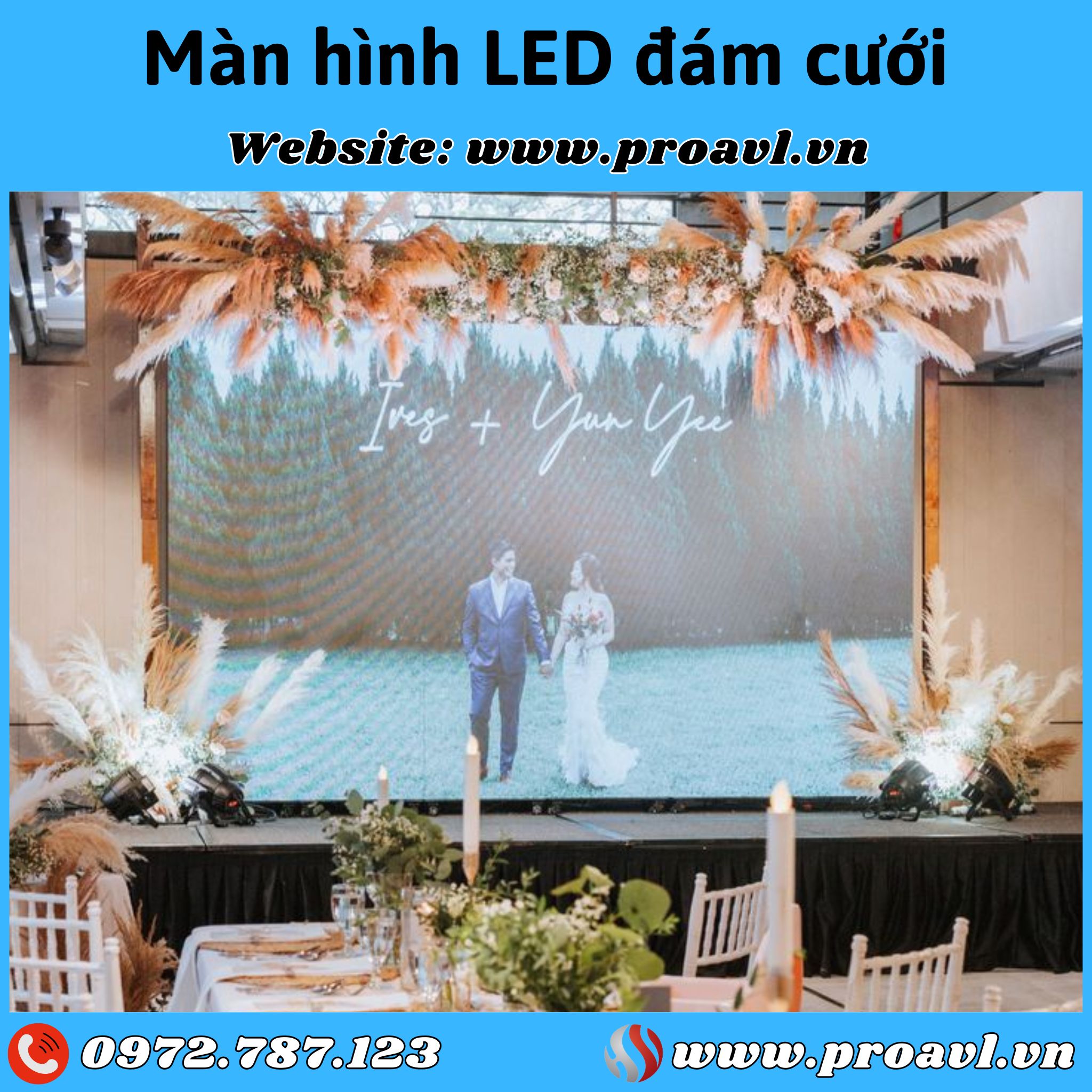 Outdoor wedding LED screen rental