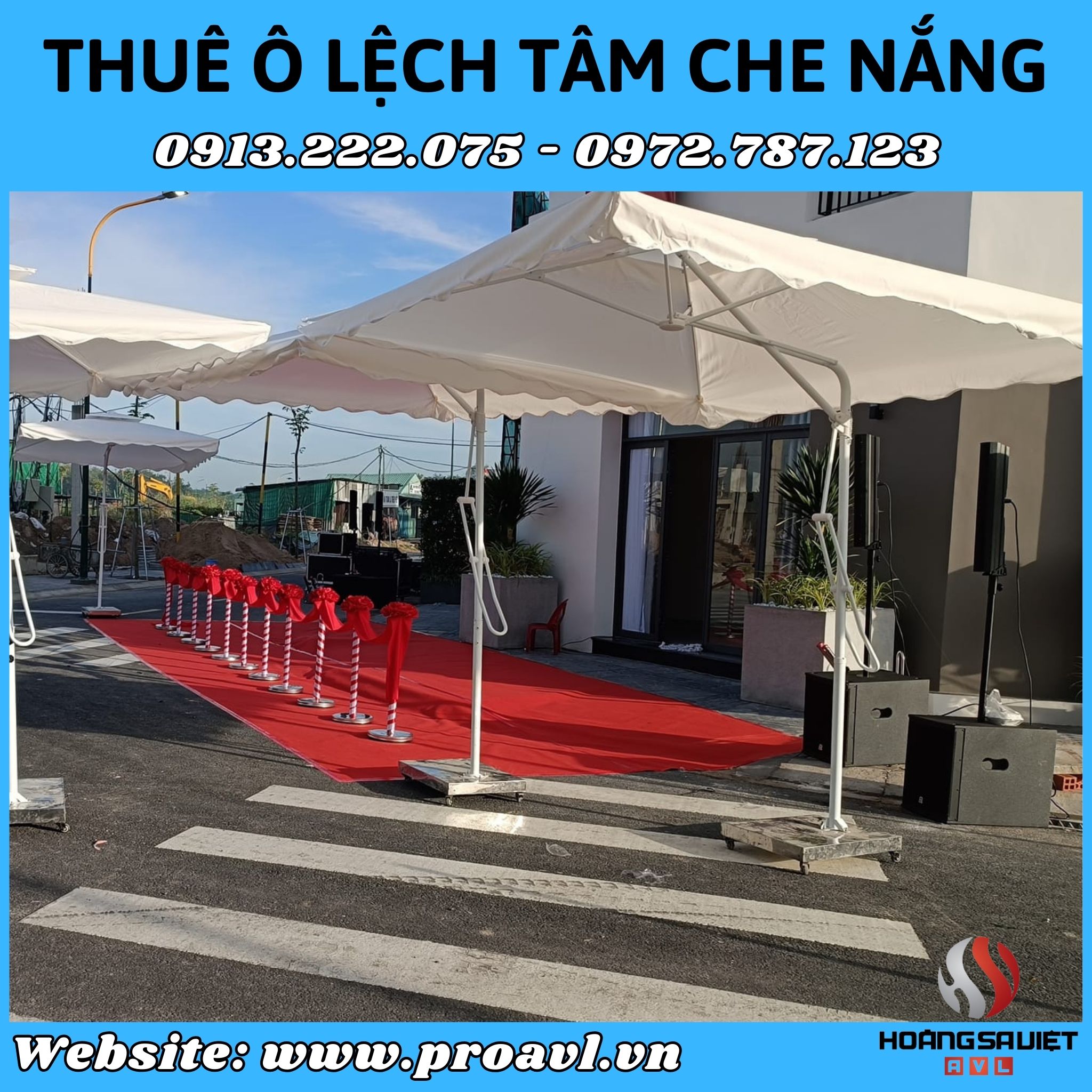 Cho thuê dù lệch tâm uy tín tại Hà Nội 
