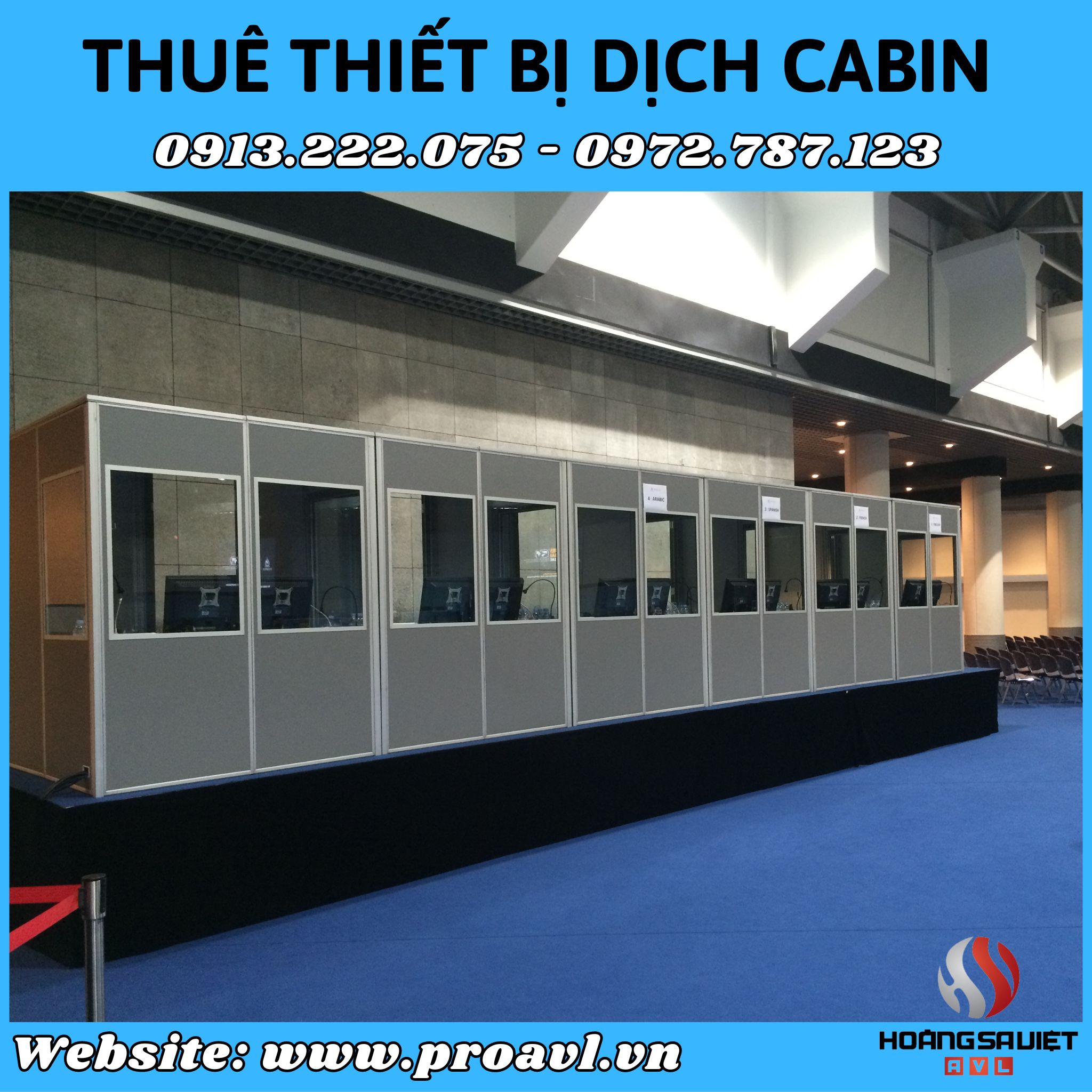 Rent quality Cabin translation equipment in Hanoi