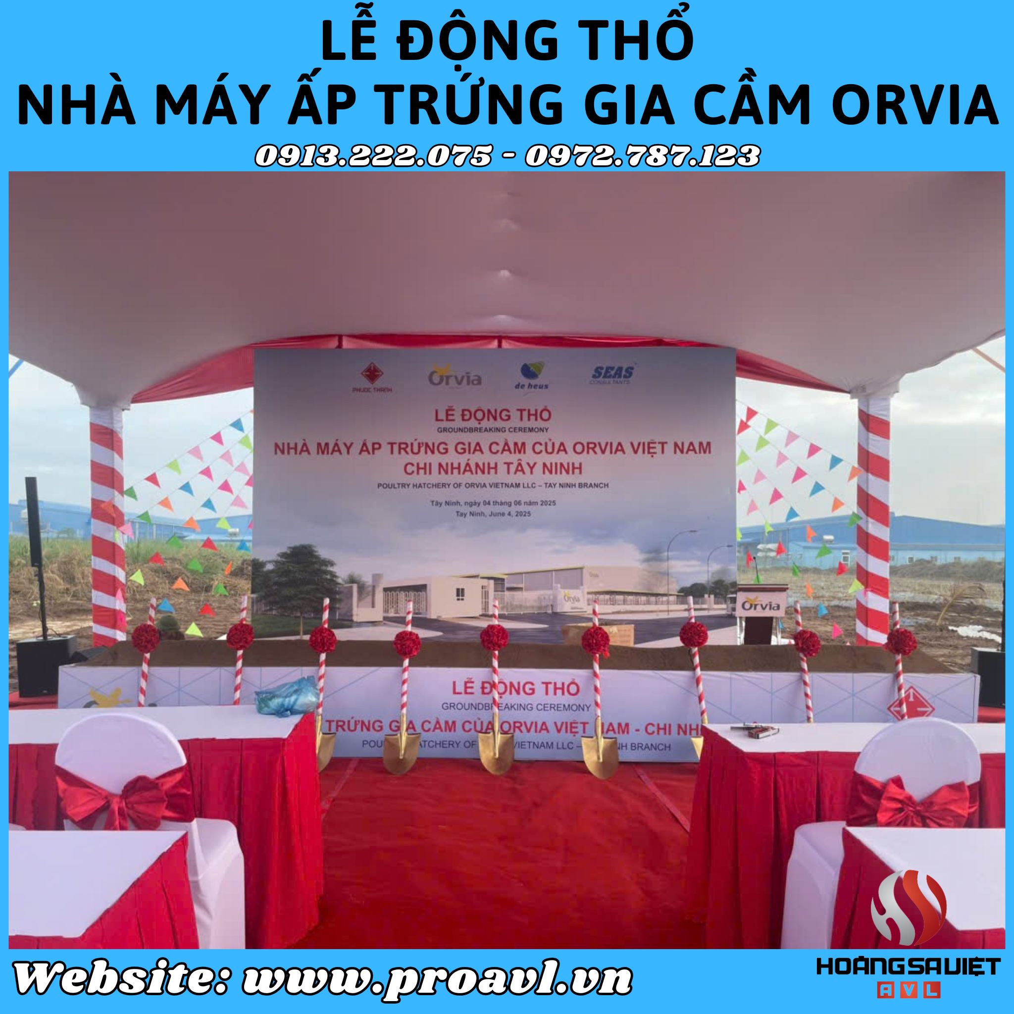 Lễ Động Thổ Nhà Máy Ấp Trứng Gia Cầm Của Orvia Việt Nam