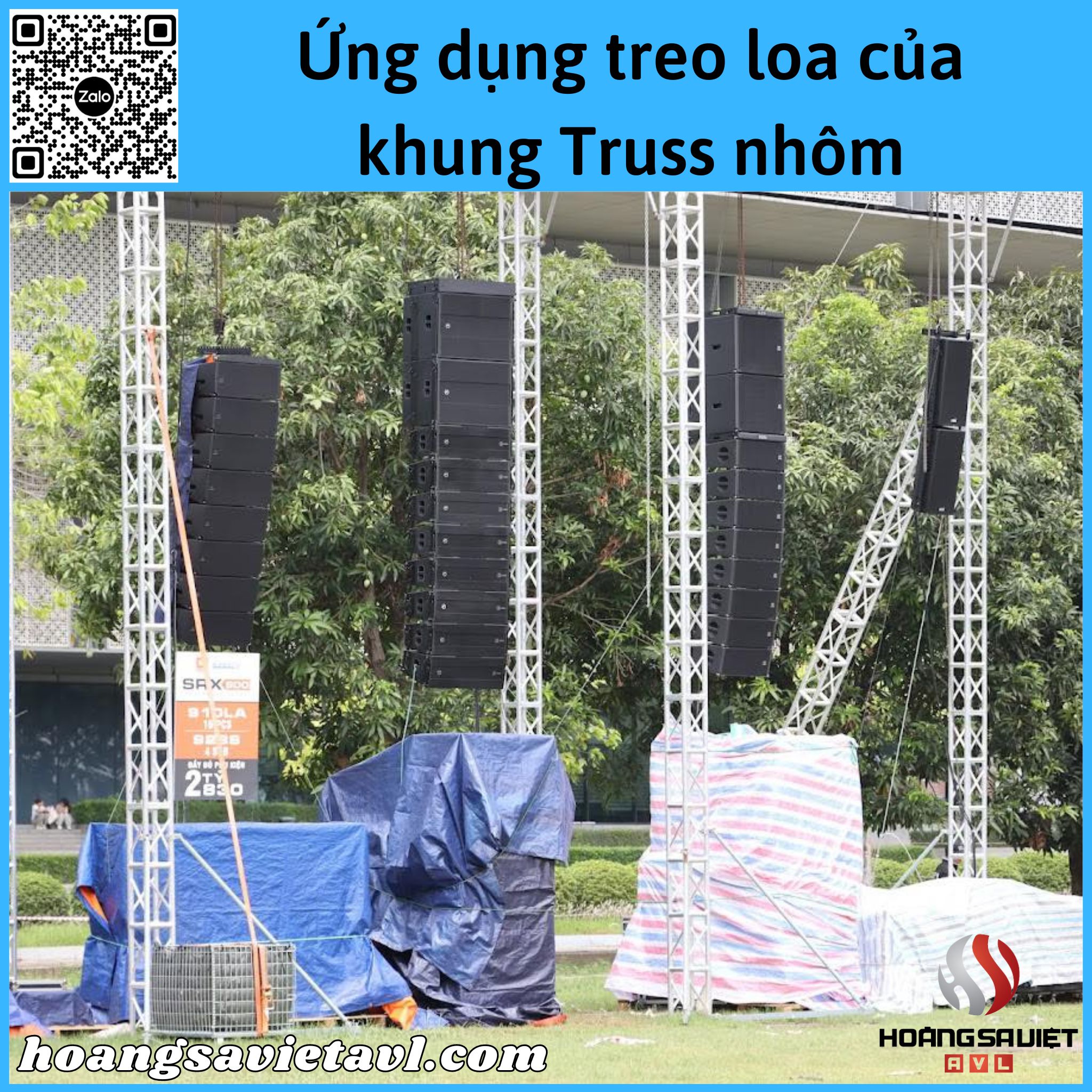 Aluminum Truss frame used to hang lights and stage speakers