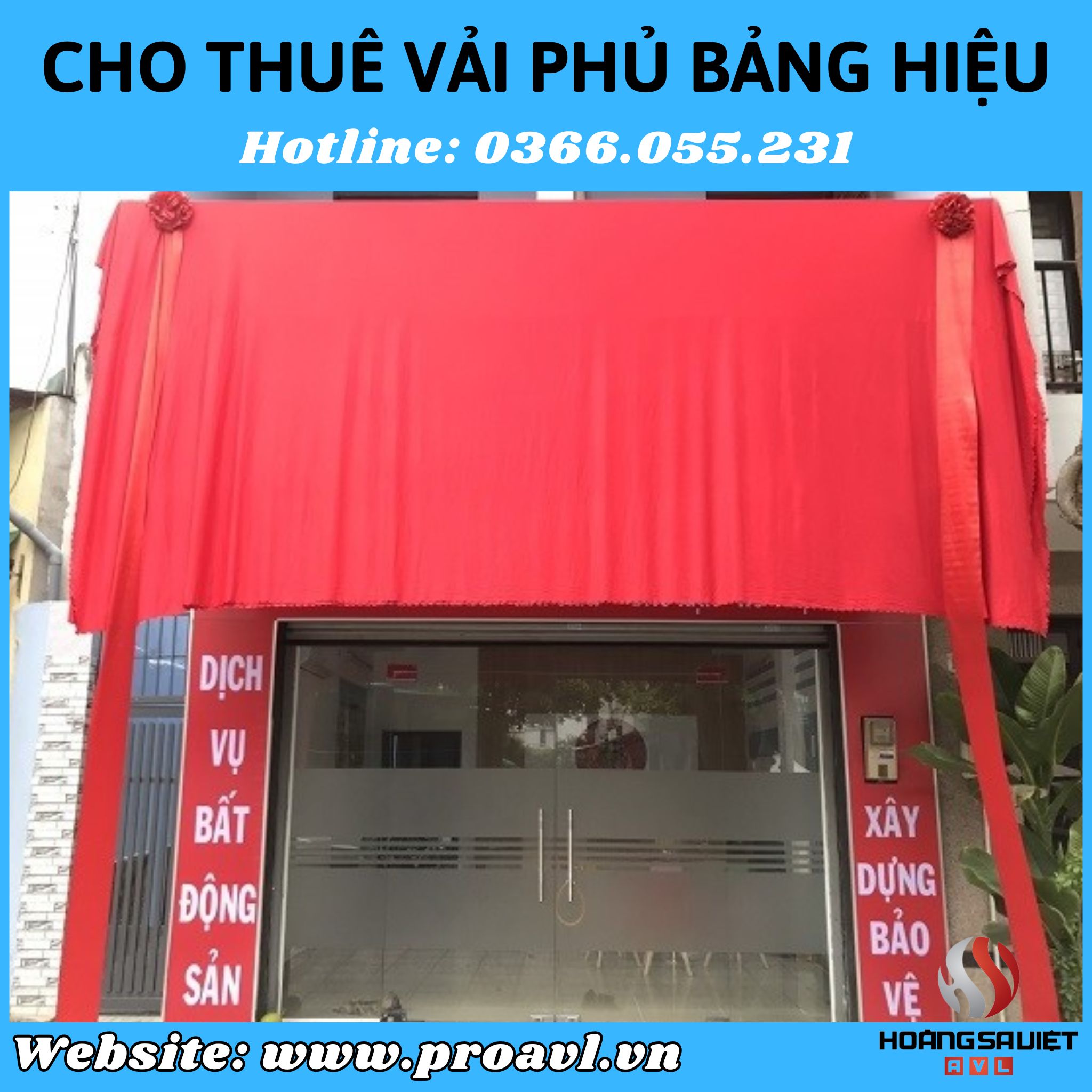 Cho thuê bộ phủ bảng hiệu Khai trương - Khánh thành tại Hà Nội