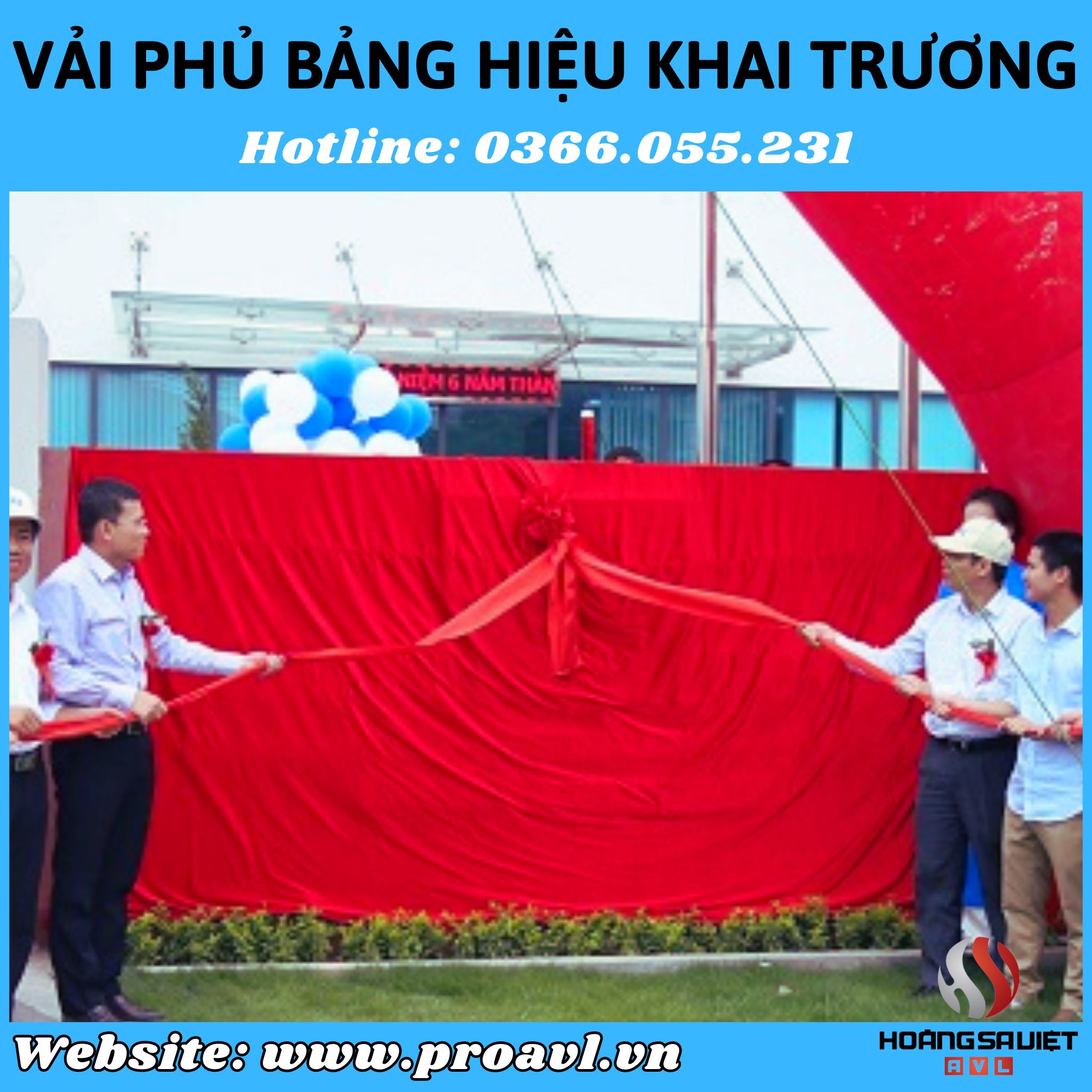 Cho thuê bộ phủ biển hiệu Khai trương tại Hà Nội