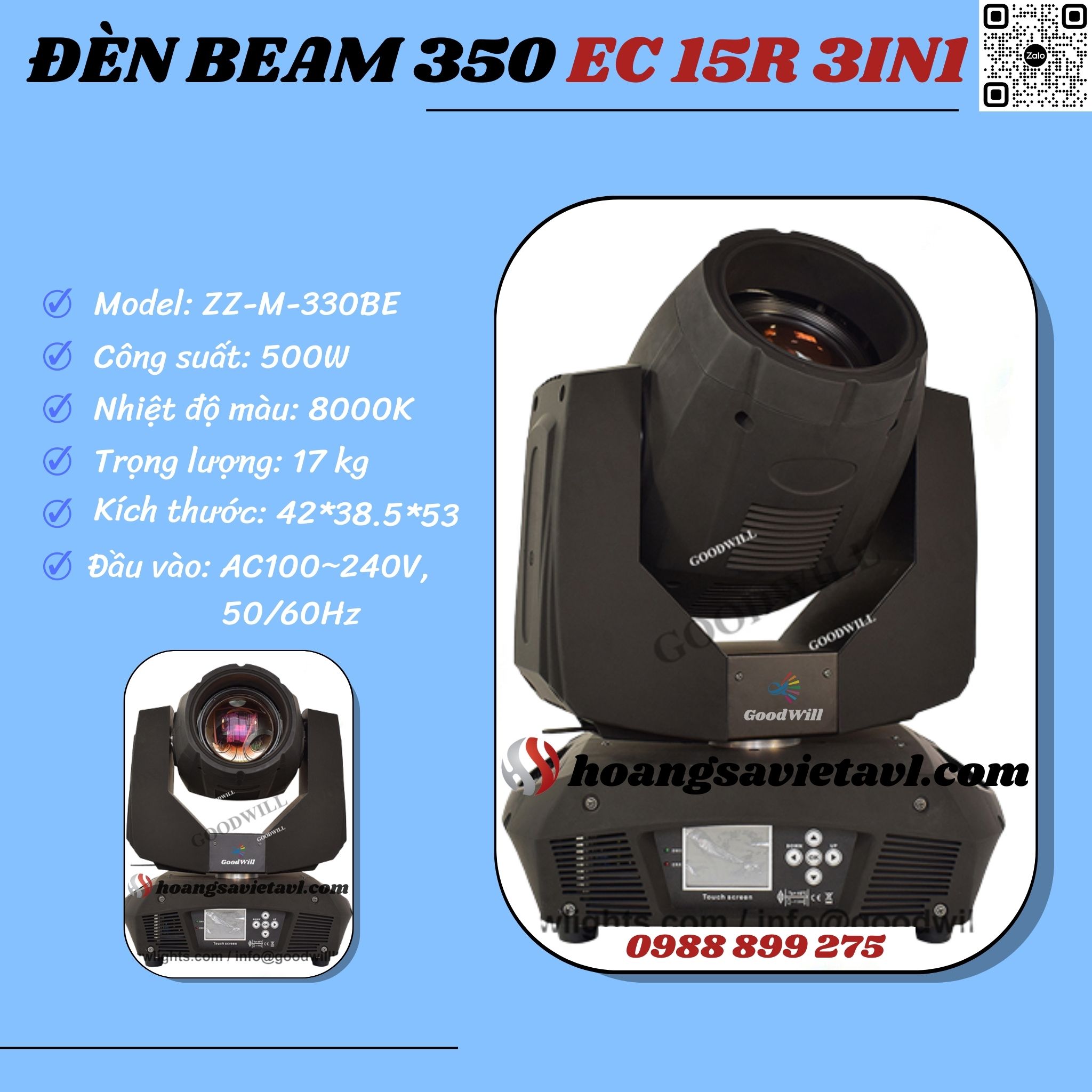 Đèn Sân Khấu Beam 330 Ec 15R 3In1 Đèn Sân Khấu Beam 330 Ec 15R 3In1