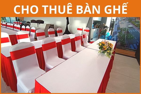 Event tables and chairs for rent