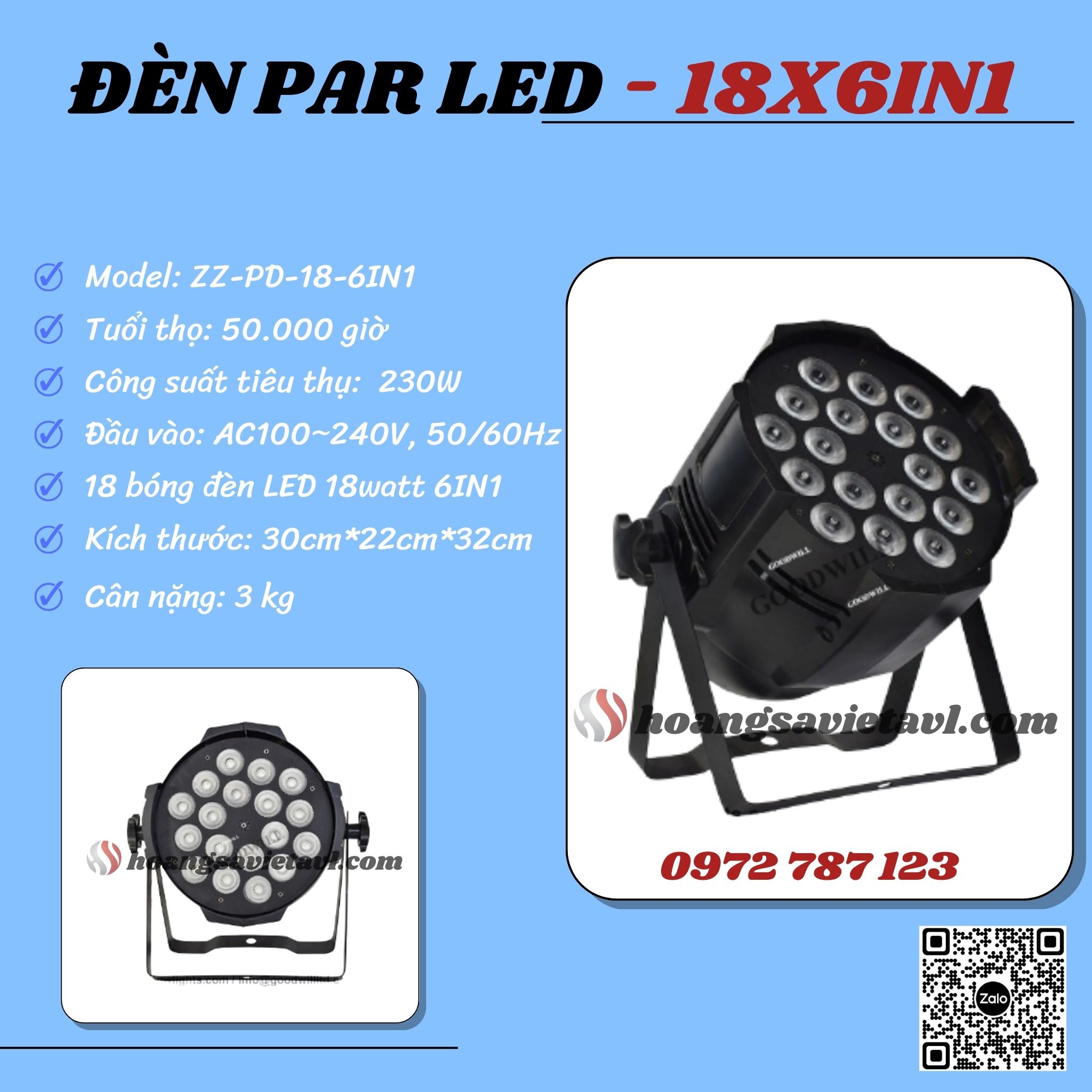 Par Led Stage Light 18X6In1 Par Led Stage Light 18X6In1