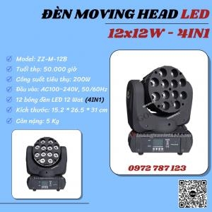 Moving Head LED Stage Light 12x12W - 4in1