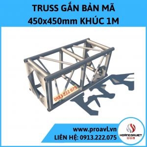 Aluminum Truss Frame 450x450mm 1M Section - V4545B4P