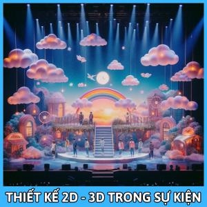 Xu Hướng Thiết Kế 2D & 3D Trong Tổ Chức Sự Kiện 2025