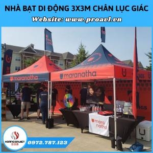 3Mx3M Mobile Tent Hexagonal Frame