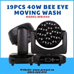 19Pcs 40W Bee Eye Moving Wash Stage Light