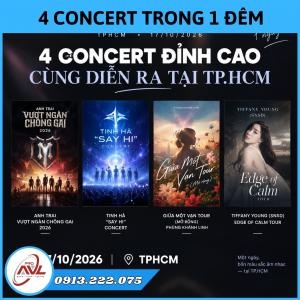 4 Concert Diễn Ra Cùng Ngày Tại Tp.hcm 17/10/2026