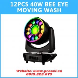 12Pcs 40W Bee Eye Moving Wash Stage Lights